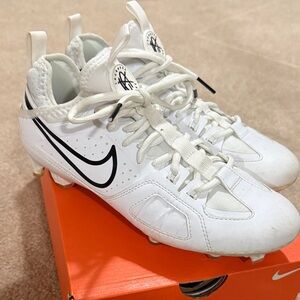 Nike White and Black Sports Cleats